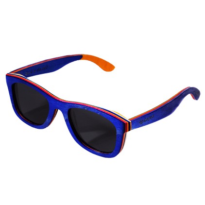 "Timeless" Blue Dyed Maple Sunglasses