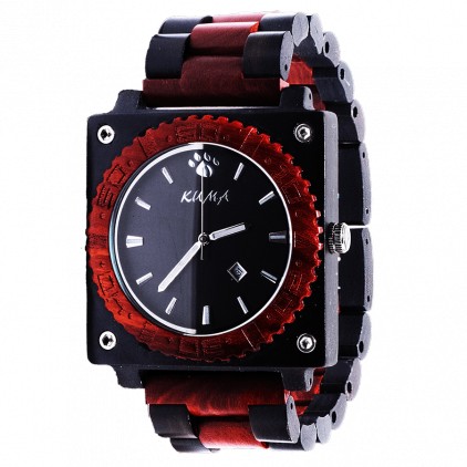 "Square" Sandalwood & Ebony Watch